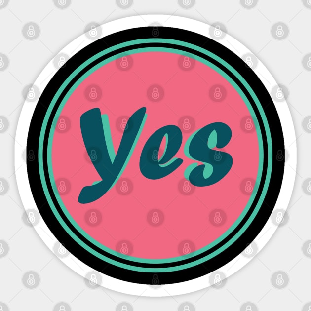 Yes Sticker by Guri386